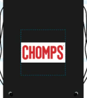 Chomps Black Drawstring Backpack