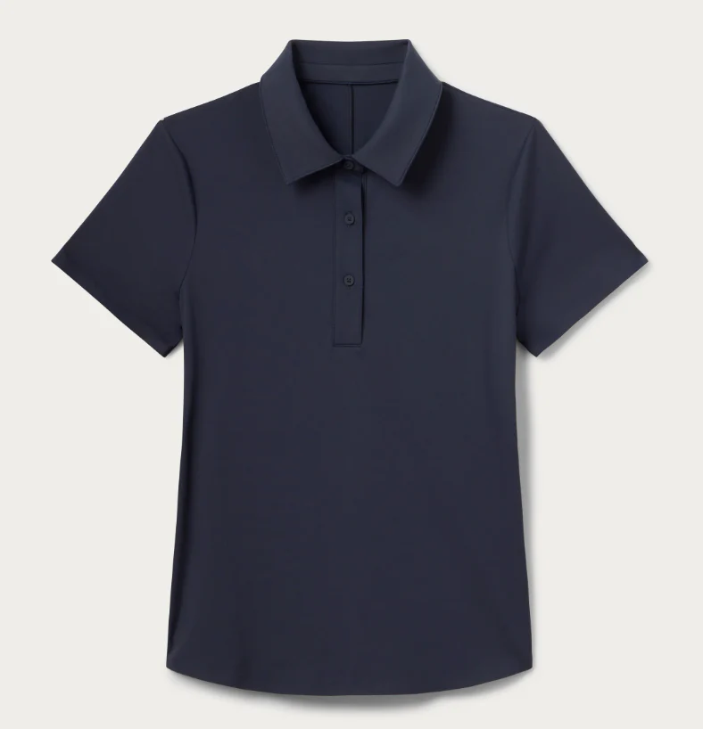 Women's Black Rhone Polo